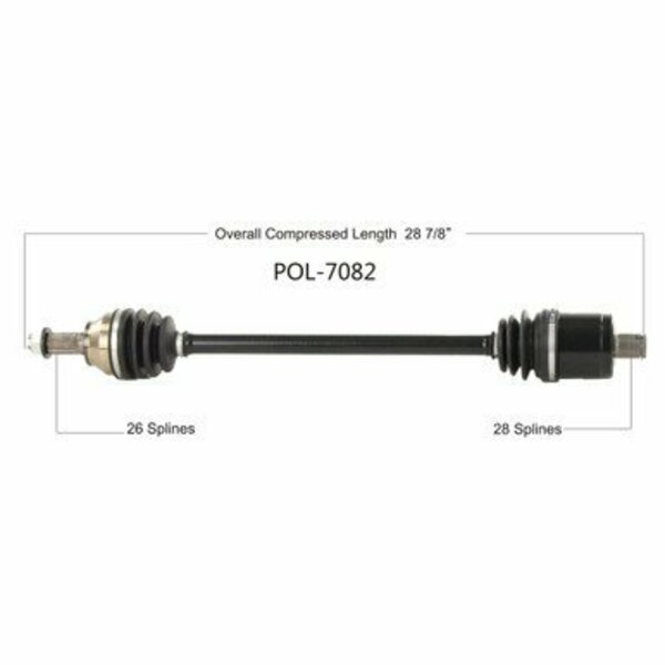 Wide Open OE Replacement CV Axle for POL REAR L/R RZR XP/XP4 TURBO 19-20 POL-7082